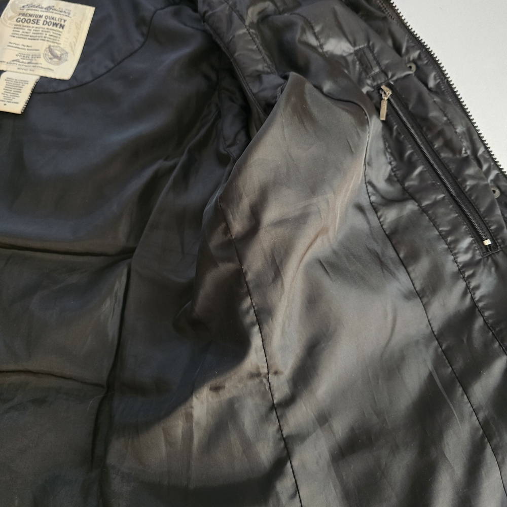 Eddie Bauer Black Goose Down Puffer Vest Winter Fall Size S Quality Layering - Picture 6 of 6